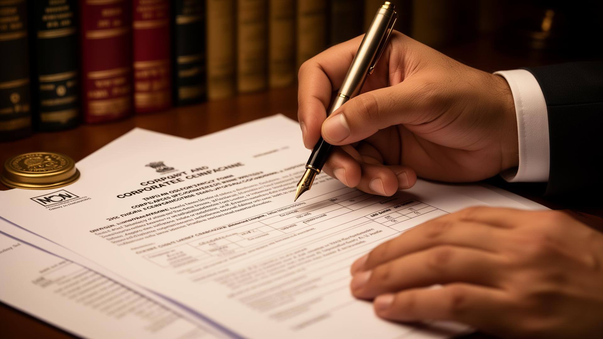Signing corporate compliance documents